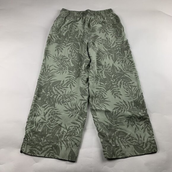 C&C California Soft Sage Palm Print Tencel Wide Leg Lounge Pant S - Picture 6 of 7